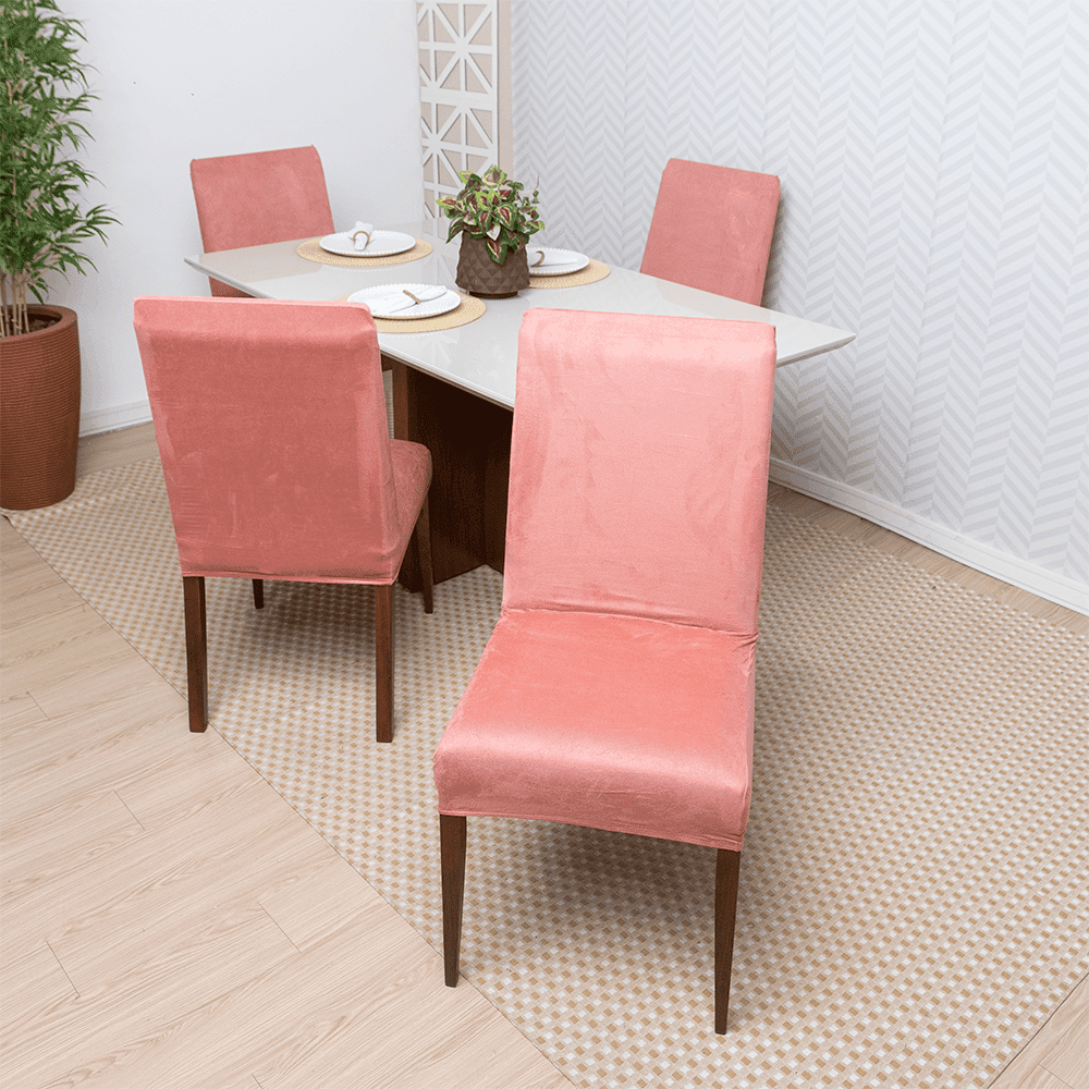 Capa de Cadeira Resistente à Gato Suede- Rosa