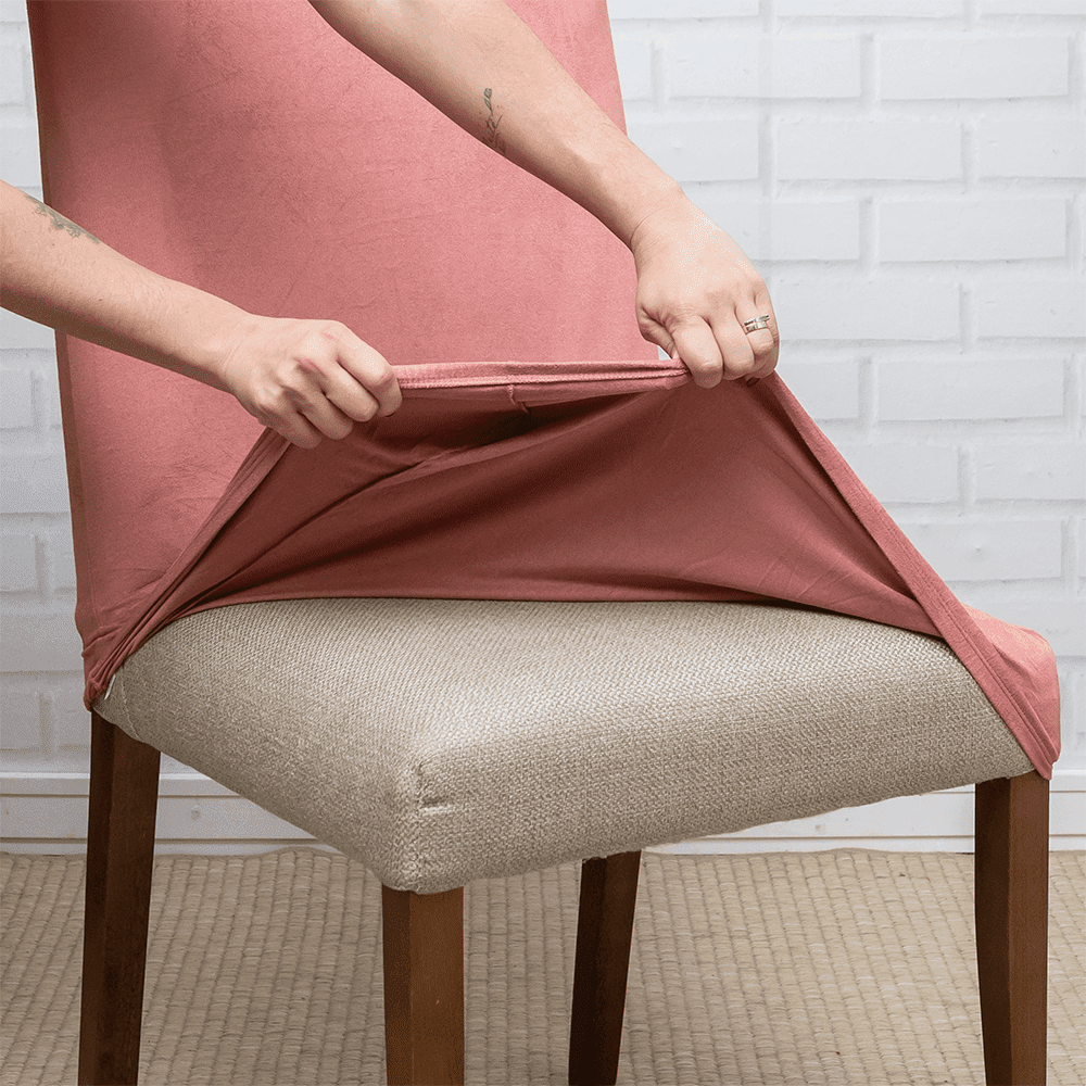 Capa de Cadeira Resistente à Gato Suede- Rosa
