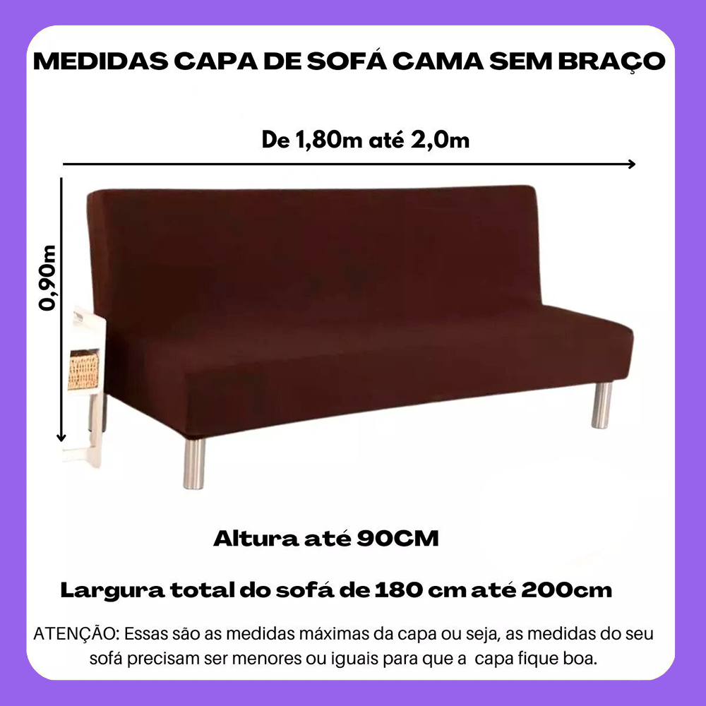Capa para Sofá Cama 2.00m - Palha