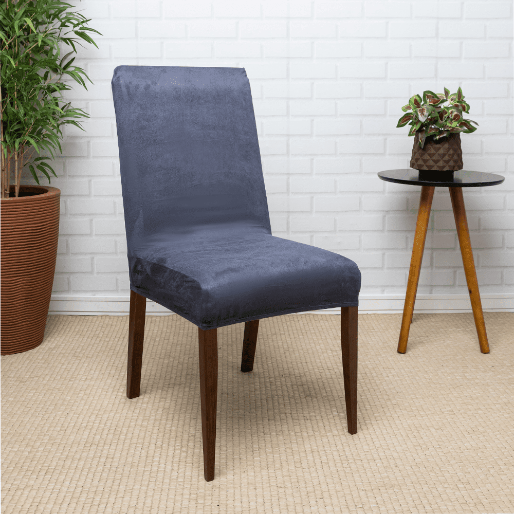 Capa de Cadeira Resistente à Gato Suede- Cinza Chumbo