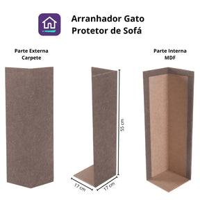 Arranhador MDF Cama Box para Gatos - Bege