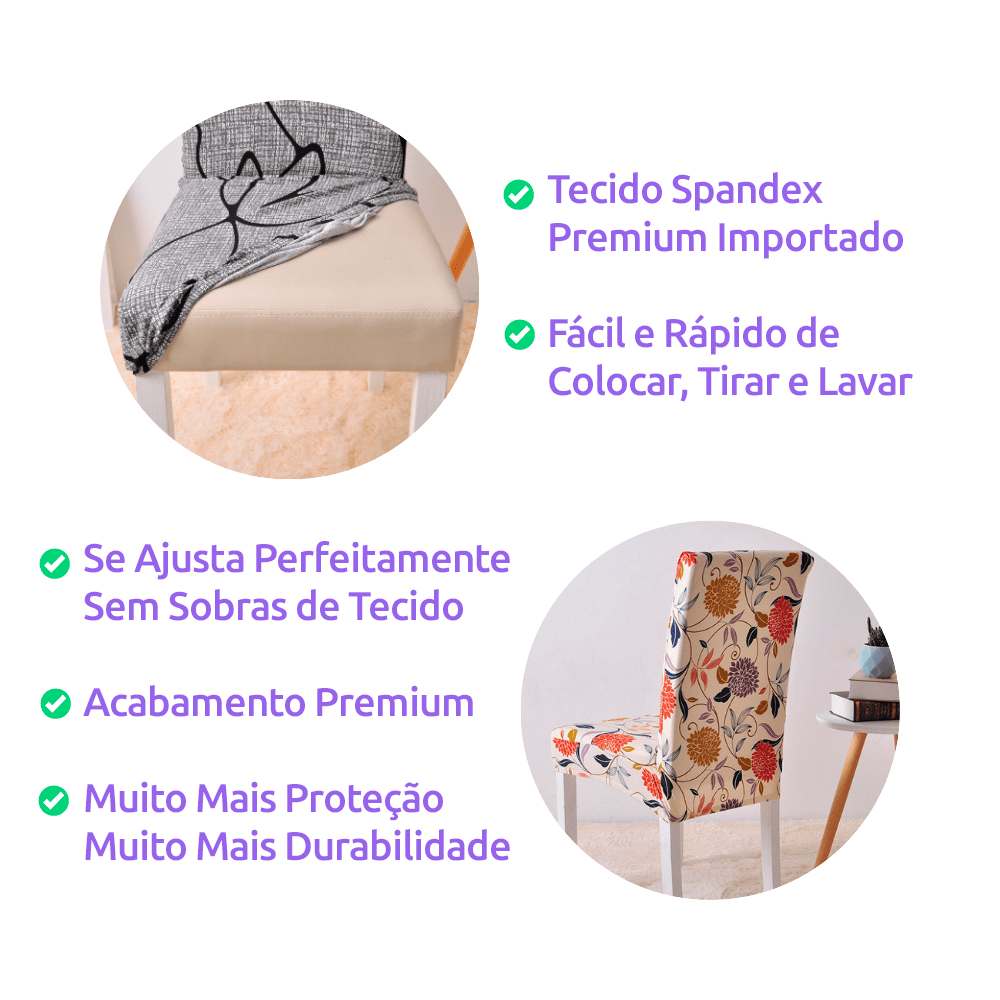 Capa de Cadeira Resistente à Gato Suede - Palha