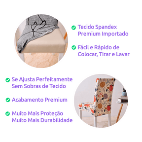 Capa de Cadeira Resistente à Gato Suede - Palha