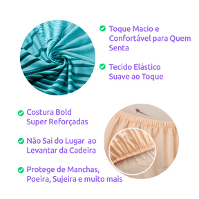 Capa de Cadeira Resistente à Gato Suede - Palha